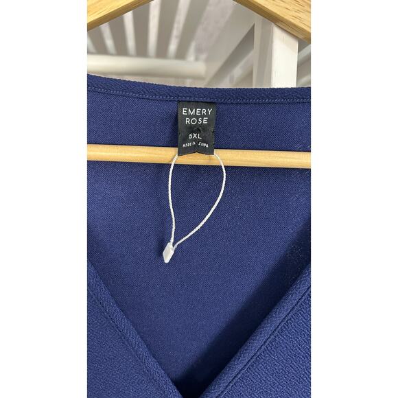 Emery Rose Women's Size 5XL Navy Sequin Sleeve Sheath Knee Length Dress #0421 - Picture 8 of 14